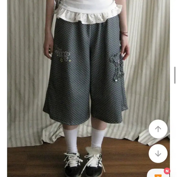 [BUNJANG] Nuage Dot Bermuda Pants / 에이블리 누아브 도트 버뮤다 팬츠 판매