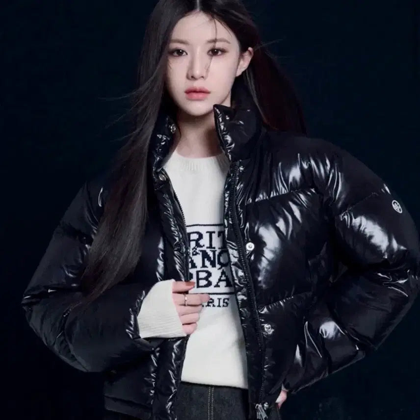 [BUNJANG] Marithe Francois Girbaud Glossy Puffer Down Jacket Black M / 마리떼 프랑소와 저버 글로시 패딩 M