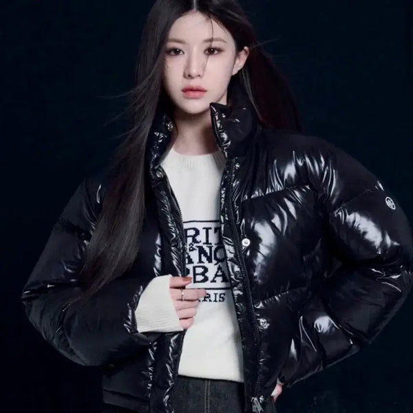 [BUNJANG] Marithe Francois Girbaud Glossy Puffer Down Jacket Black M / 마리떼 프랑소와 저버 글로시 패딩 M
