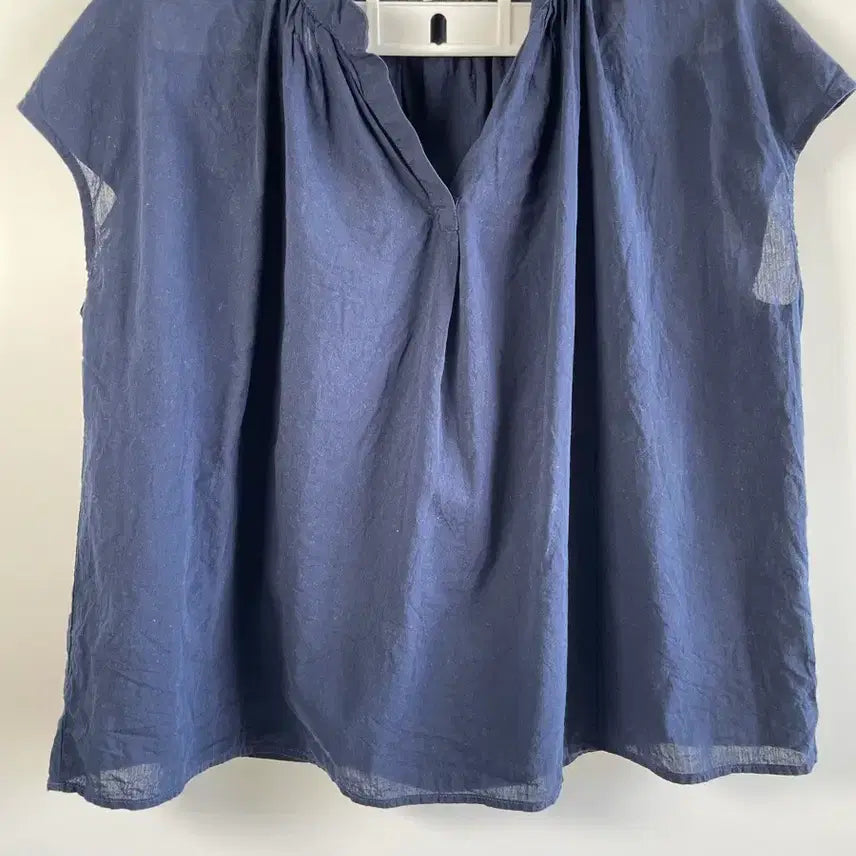 [BUNJANG] MUJI Oversized Cotton Blouse Deep Navy XS-S / 무인양품 오버핏 코튼 블라우스 딥네이비 XS-S 최상급