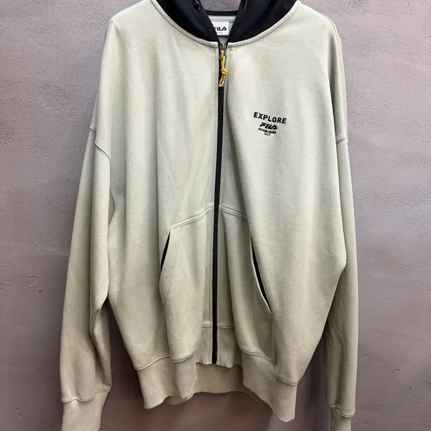 [BUNJANG] Fila Hooded Zip-Up Jacket M / 휠라 연카키 후드집업M