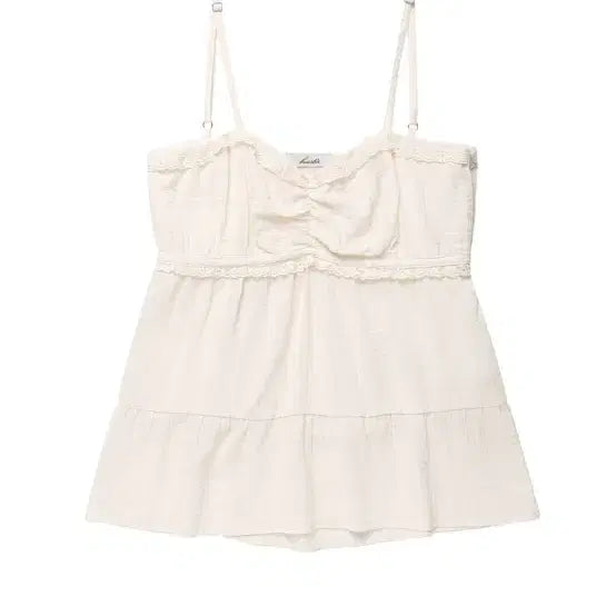 [BUNJANG] Hasta Shirring Sleeveless Top / hasta 하스타 보호 셔링 슬리브리스 boho shirring sleeveless