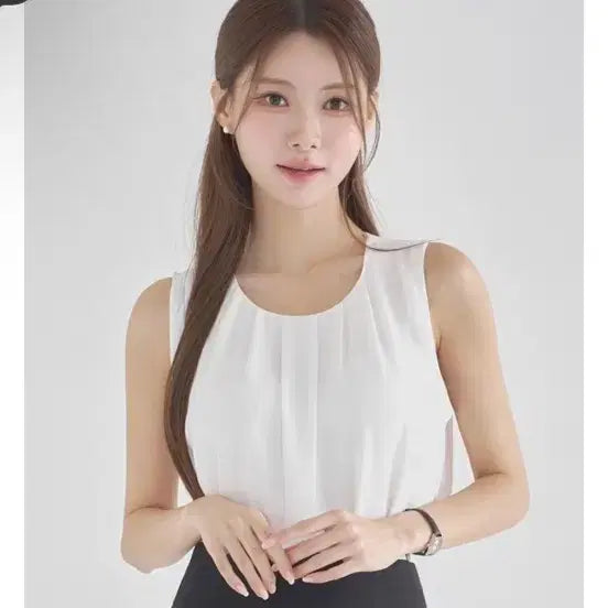 [BUNJANG] The Way Nine Sleeveless Blouse Free Size / 새상품 면접 여성 민소매 블라우스 (Free-1)