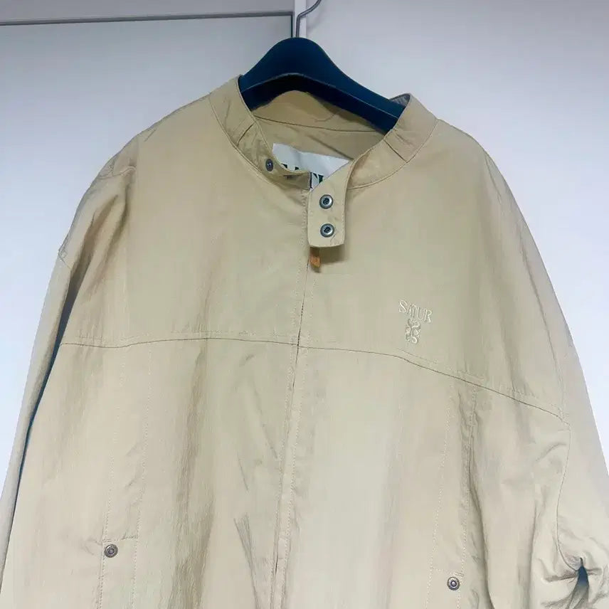 [BUNJANG] Satte Biker Blouson Jacket Beige XL / 세터 바이커 블루종 자켓 베이지 XL