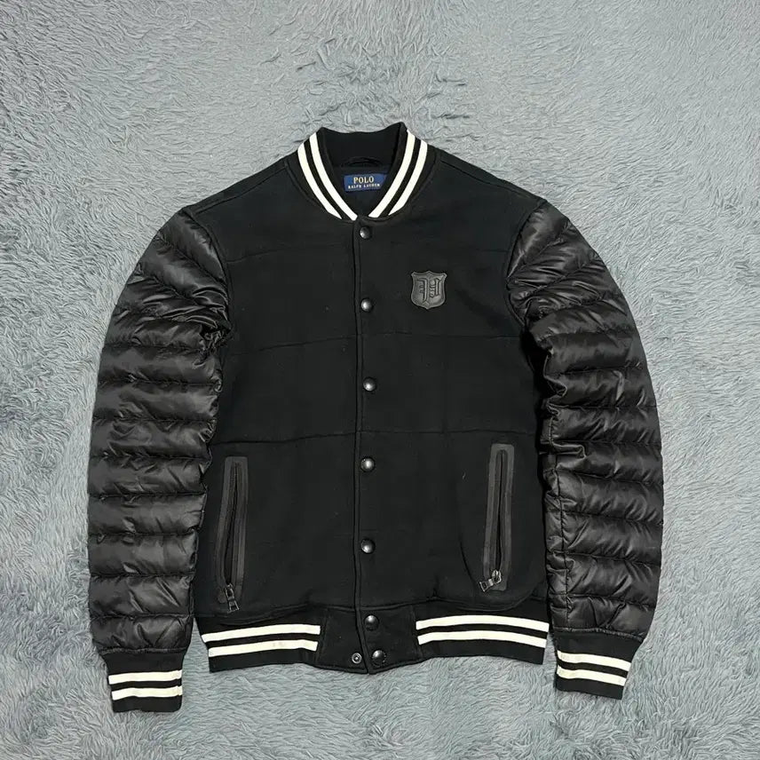 [BUNJANG] Polo Ralph Lauren Black Duck Down Varsity Jacket / (정품) 폴로랄프로렌 블랙 덕다운 바시티 자켓S