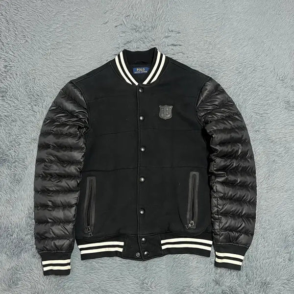 [BUNJANG] Polo Ralph Lauren Black Duck Down Varsity Jacket / (정품) 폴로랄프로렌 블랙 덕다운 바시티 자켓S