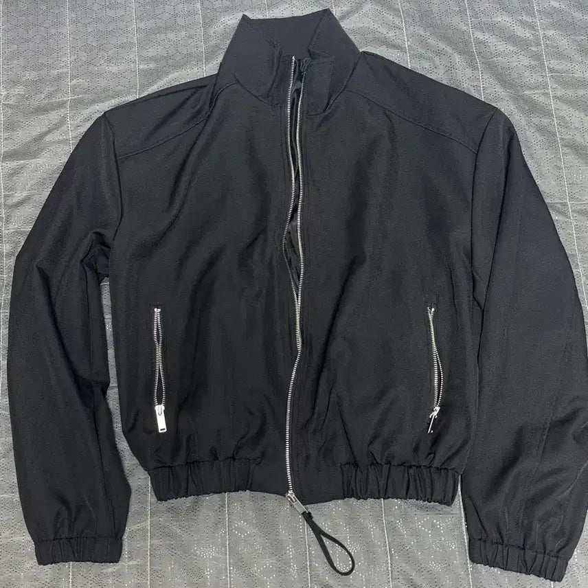 [BUNJANG] Unisex Cropped Zip-Up Jacket Black / (새상품)크롭 집업 자켓 블랙 남녀공용