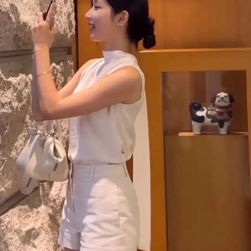 [BUNJANG] SIE Seine Bag Tie Blouse Shell Cream XS / SIE 시에 센느백 타이 블라우스 쉘크림 XS