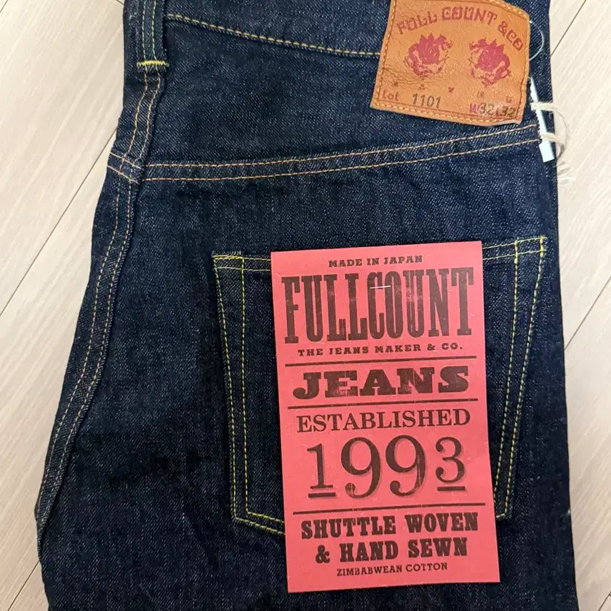 [BUNJANG] Full Count 1101W Jeans 32 New / 풀카운트 1101W 32 새상품