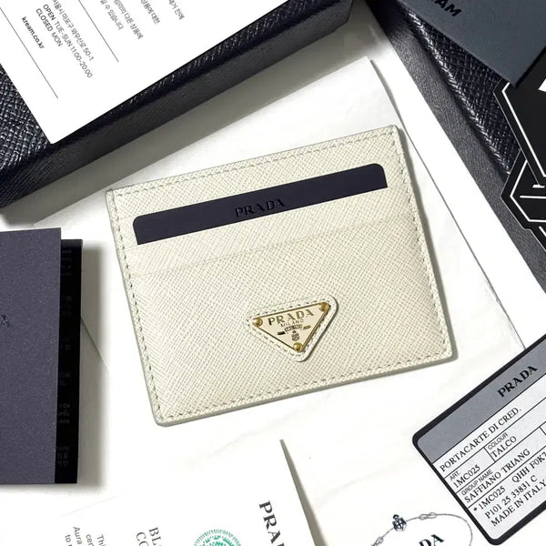 [BUNJANG] Prada Saffiano Triangle Card Holder / 프라다 사피아노 트라이앵글 카드지갑