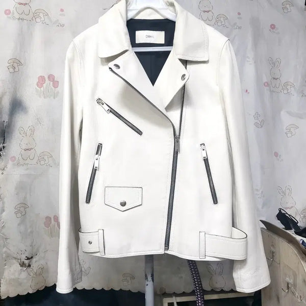 [BUNJANG] DEWL Lambskin Leather Short Jacket / 듀엘,,  양가죽 숏 자켓