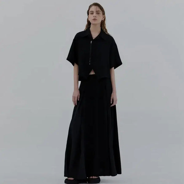 [BUNJANG] Trimingbird Gored Maxi Skirt / 트리밍버드 고어드 맥시 스커트