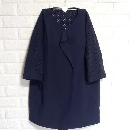[BUNJANG] Izod Barbara Navy Jacket-Style Blouse / 아이잗바바 네이비 자켓스타일 블라우스