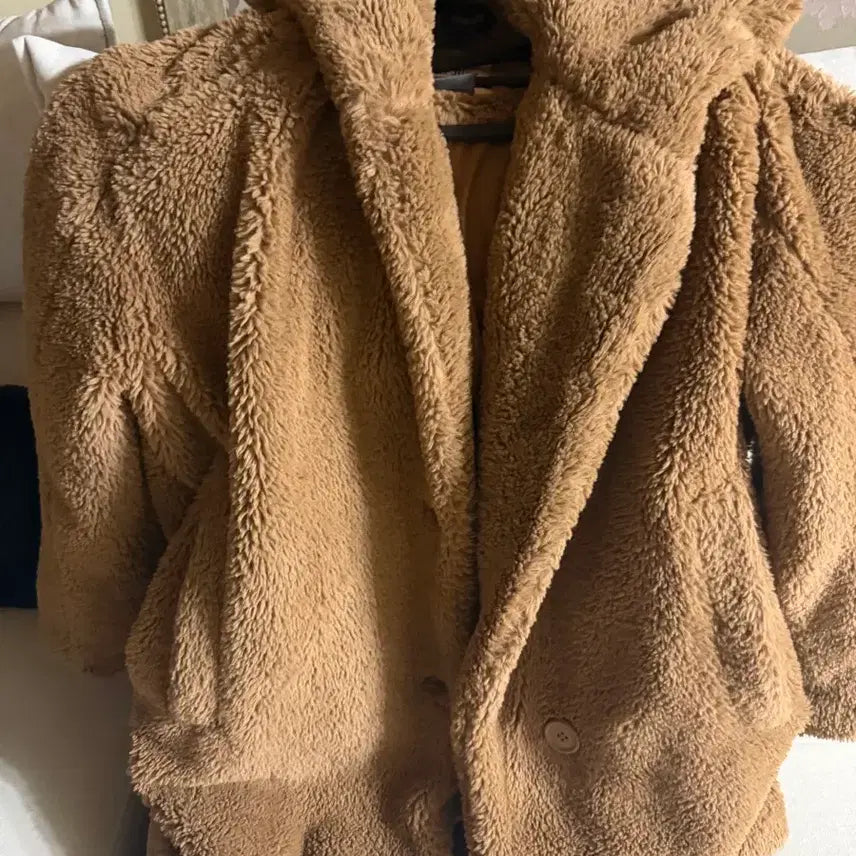 [BUNJANG] Brown Teddy Bear Fleece Jacket / 브라운 테디베어 플리스 자켓