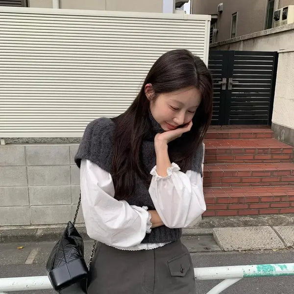 [BUNJANG] Lily Cotes POBBY Half Knit / 릴리코츠 포비 하프 니트
