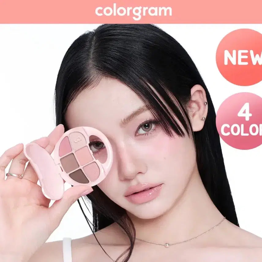 [BUNJANG] Colorgram Pocket Ring Eye Palette - Fresh Strawberry / 컬러그램 포켓링 아이팔레트