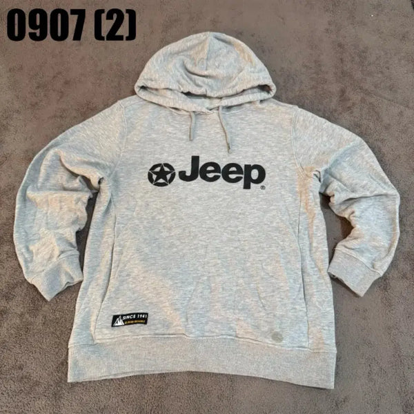 [BUNJANG] Jeep Hoodie Gray / 지프 후드티 그레이