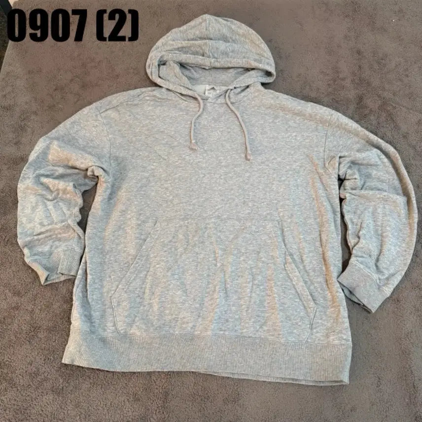 [BUNJANG] Adidas Basic Logo Hoodie Gray / 아디다스 기본 로고 후드티 그레이