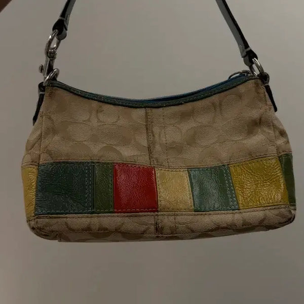 [BUNJANG] Coach Signature Patch Shoulder Bag / 코치 시그니처 패치 숄더백
