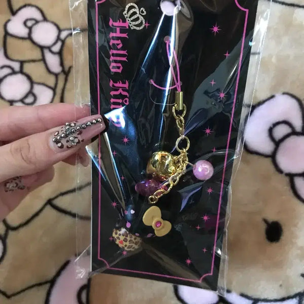 [BUNJANG] Sanrio Hello Kitty Leopard Print Keyring / 일본 정품 산리오 산엑스 돈키호테 호피 레오파드 헬로키티 블랙키티 갸루 리본 키링