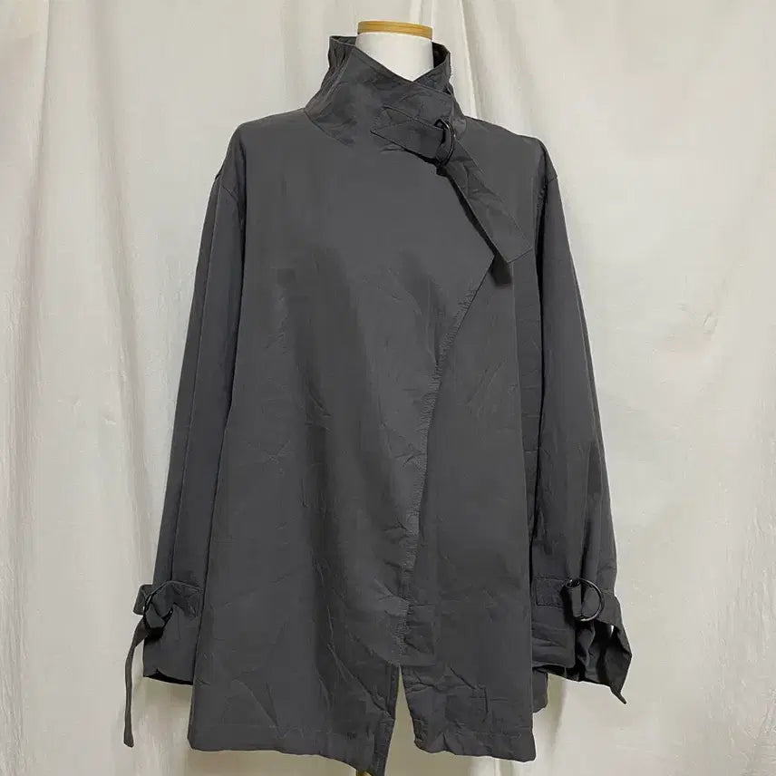 [BUNJANG] LIXAUNT High Neck Unbalanced Wrap Jacket / LIXAUNT 하이넥 언밸런스 랩 자켓