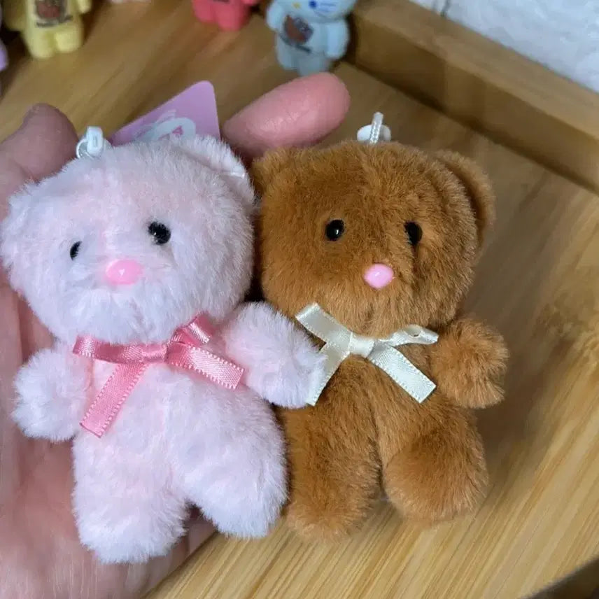 [BUNJANG] Lux Bear Keyring Pink & Brown Bundle Set / 럭스베어 키링 핑크+브라운 일괄가격