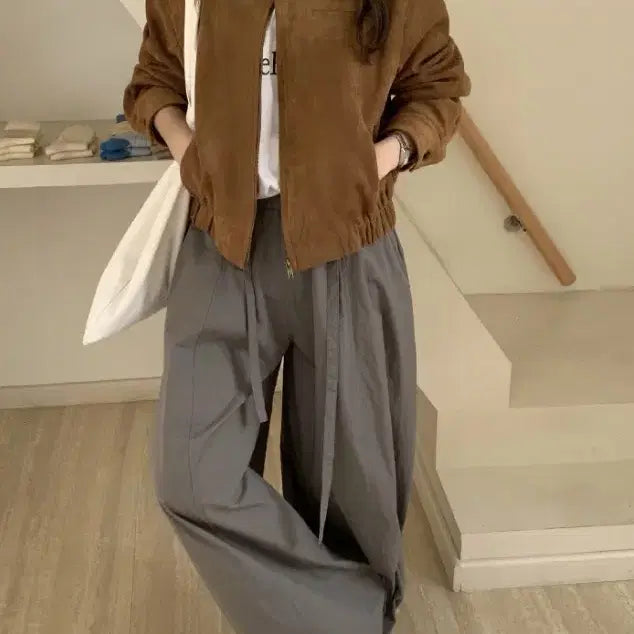 [BUNJANG] Mayard Suede Oversized Biker Jacket / [무배/새상품] 마이야르 오버핏 스웨이드 바이크 자켓
