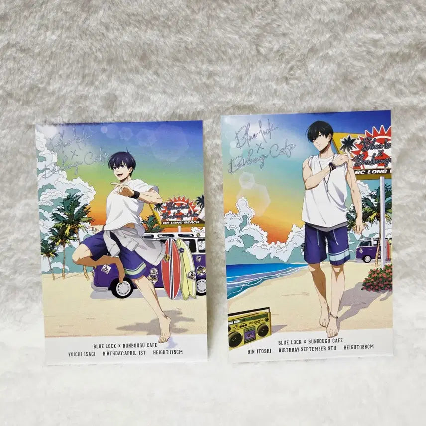[BUNJANG] Blue Lock Stationery Collaboration Seaside Postcard Set - Isagi, Rin Bundle Set / [미개봉] 블루록 문방구 콜라보 씨사이드 엽서 - 이사기,린