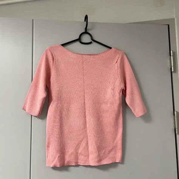 [BUNJANG] 7-Sleeve Knit Pink / 7부 니트
