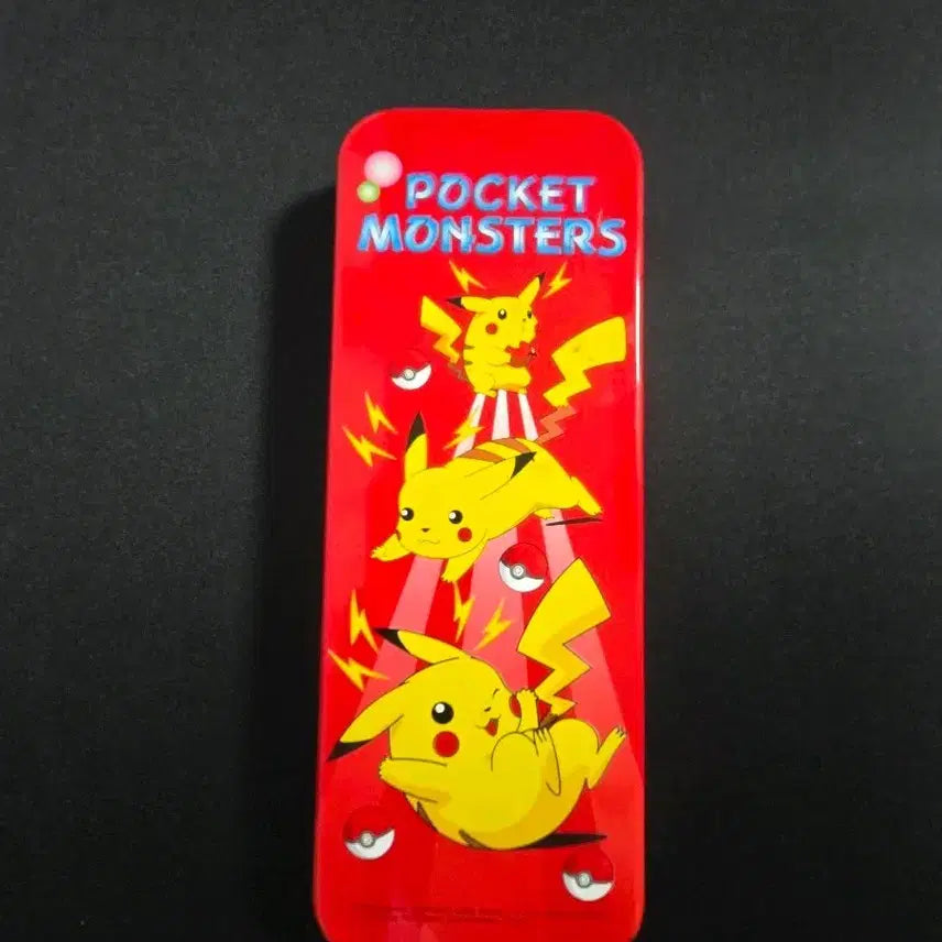 [BUNJANG] 1999 Pokemon Pikachu Tin Pencil Case / 1999년 빈티지 포켓몬스터 피카츄 철제 필통 태양 한국 TPK-1701