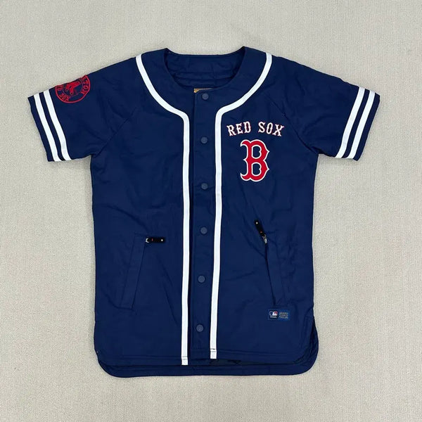 [BUNJANG] Old School Boston Red Sox Short Sleeve Jacket / 올드스쿨 보스턴 레드삭스 반팔점퍼
