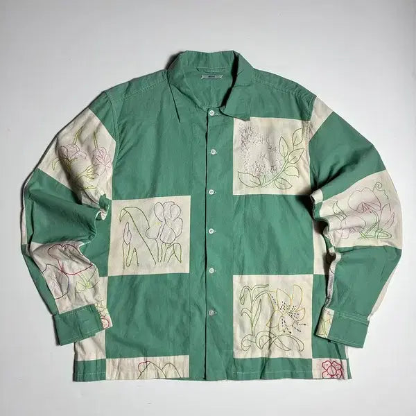 [BUNJANG] BODE Botanical Embroidered Unisex Shirt / 보디 BODE 보태니컬 유니섹스 자수 셔츠 R3966