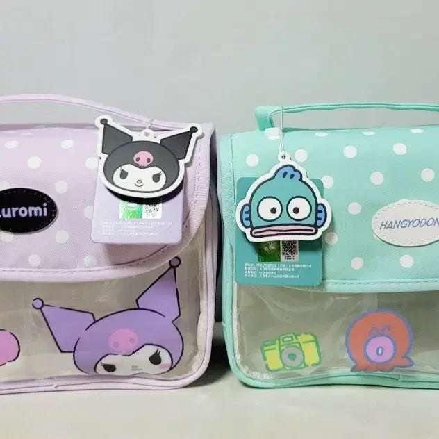 [BUNJANG] Sanrio Transparent Dot Pouch Kuromi & Hangyodon / 산리오 투명 도트 파우치 쿠로미&한교동(새제품)