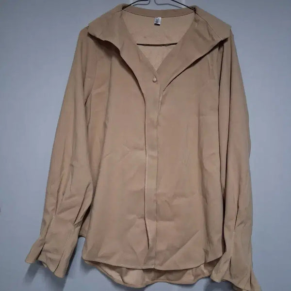 [BUNJANG] Beige Oversized Shirt / 베이지색 셔츠(프리)