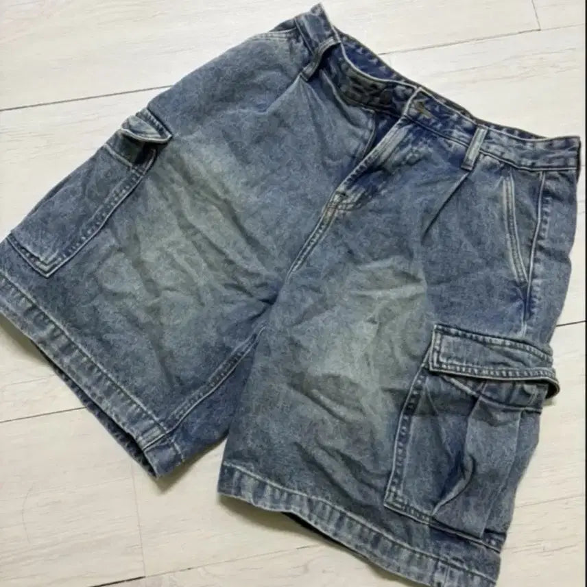 [BUNJANG] SPAO Denim Cargo Shorts / 스파오데님카고반바지
