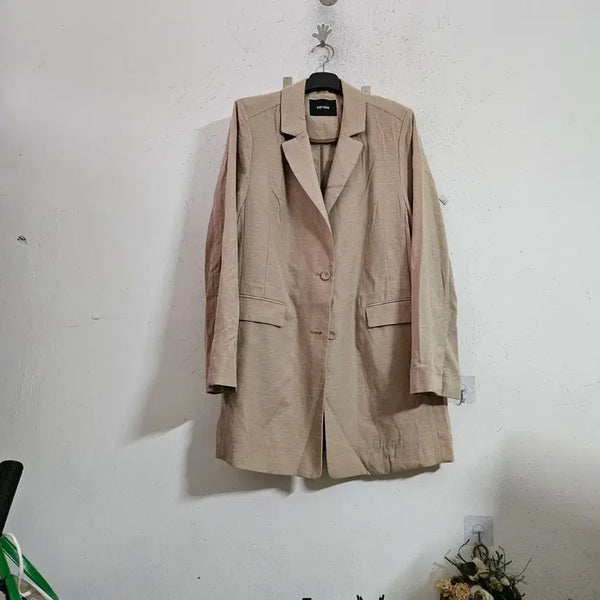 [BUNJANG] Beige Long Jacket / 베이지색 롱 재킷
