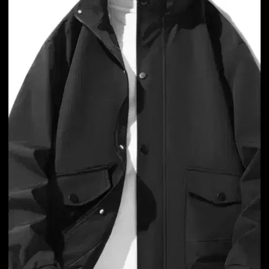 [BUNJANG] Black Windbreaker Jacket / 블랙 바람막이