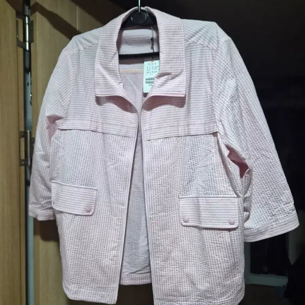 [BUNJANG] 7-Sleeve Pink Jacket / 여름쟈켓 7부 핑크