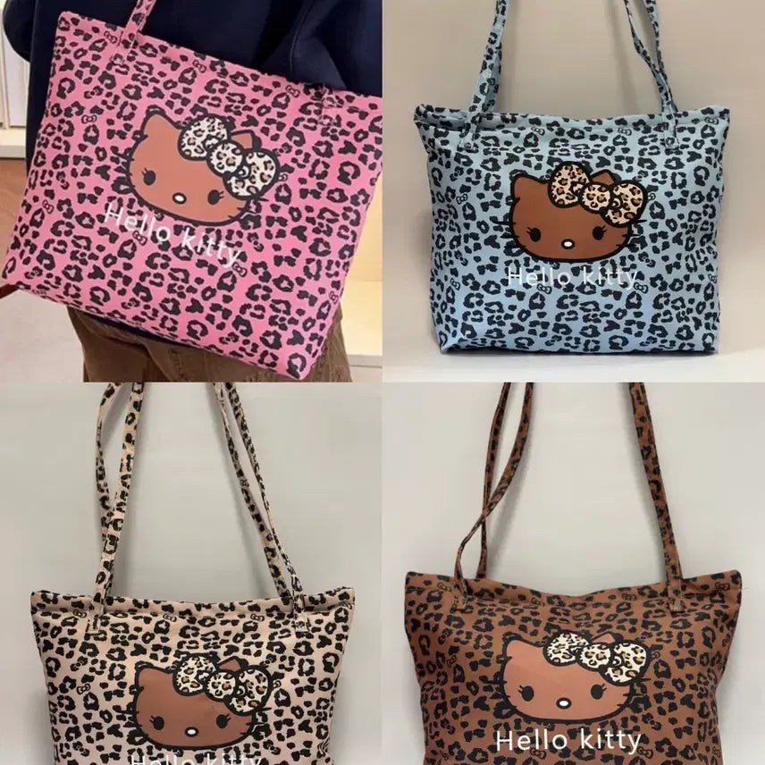 [BUNJANG] Hello Kitty Leopard Print Shoulder Bag / 헬로키티 태닝키티 호피 레오파드 숄더백 가방
