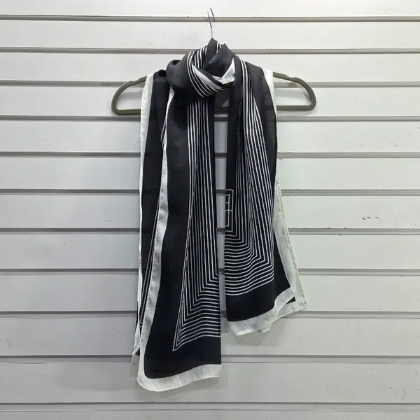 [BUNJANG] Stripe Polyester Long Scarf / 스트라이프  폴리에스테르  롱스카프/보물찾기천사