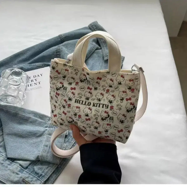 [BUNJANG] Hello Kitty Mini Canvas Tote Bag / 헬로 키티 미니 토트백