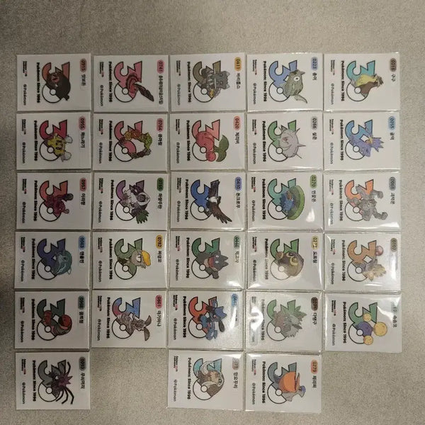 [BUNJANG] Pokemon Stickers 28 New Variants Bundle Set / 포켓몬 띠부씰 1013종 신씰 28종 일괄