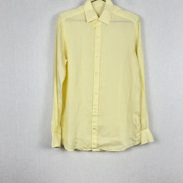 [BUNJANG] Massimo Dutti Yellow Linen Shirt / 마시모두띠 옐로우 린넨 셔츠 정품