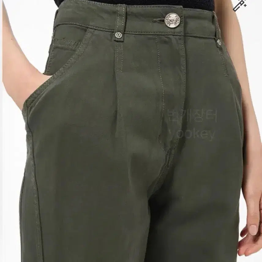 [BUNJANG] TIME Cotton Pants Khaki / 22년 한섬 타임 TIME 포켓 플랩 코튼 팬츠 면바지 카키