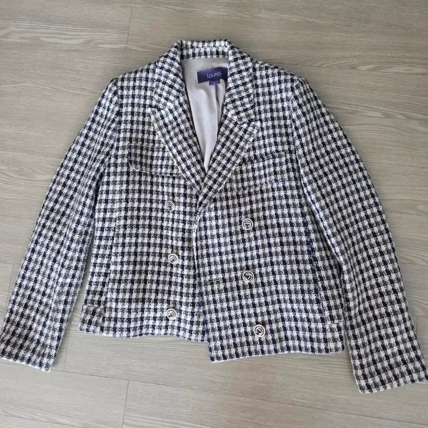[BUNJANG] Laurel Check Double Button Jacket / 로렐 체크 더블 버튼 자켓