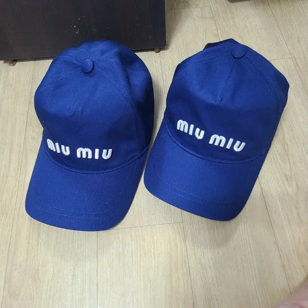 [BUNJANG] Miu Miu Navy Logo Embroidered Cap / 미우미우모자캡모자네이비새상품남자여자가능