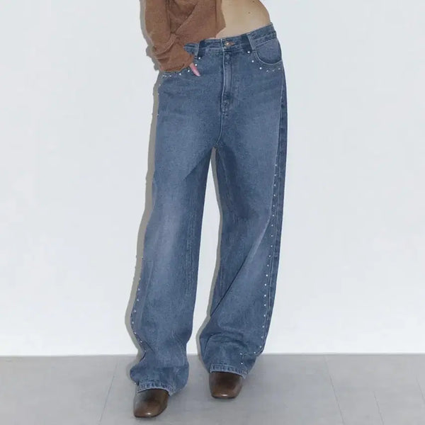 [BUNJANG] Polisuem Studded Washed Jeans / 폴리수엠 studded washed jeans