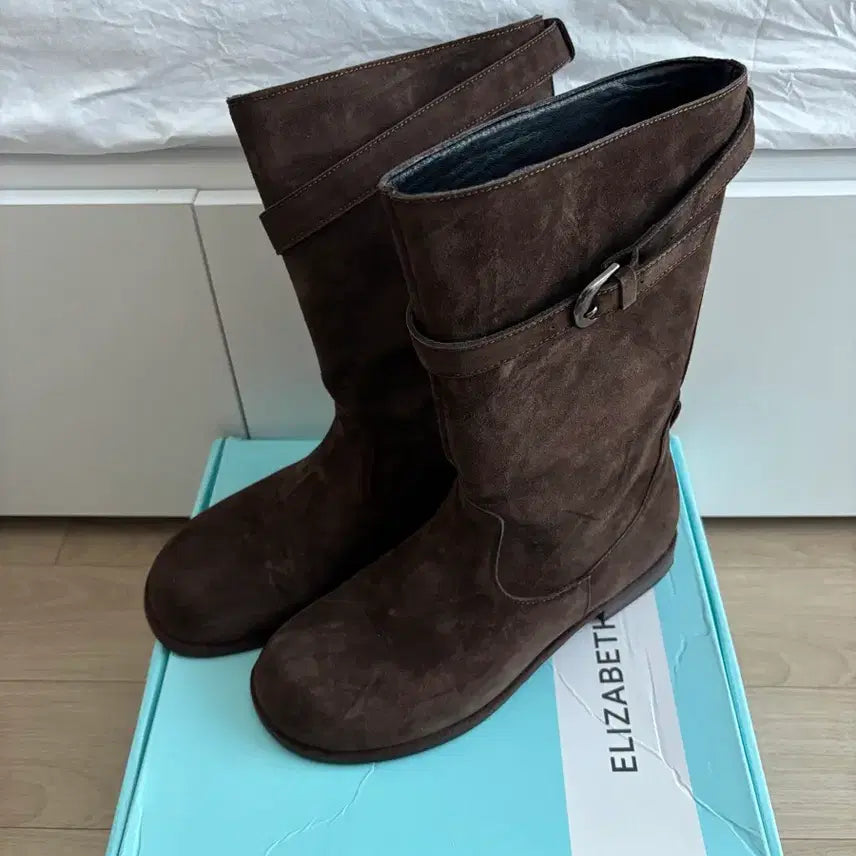 [BUNJANG] Elizabeth Stuart Two-Way Middle Boots Brown 240mm / 한번신음) 엘리자베스스튜어트 투웨이 미들부츠 브라운 240사이즈