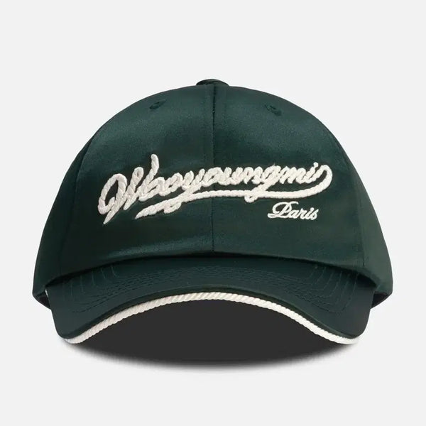 [BUNJANG] Wooyoungmi Script Logo Poly Cap Fresh Green / [새상품] 우영미 (WOOYOUNGMI) 남녀공용 스크립트 로고 폴리 캡 프레시 그린 FREE