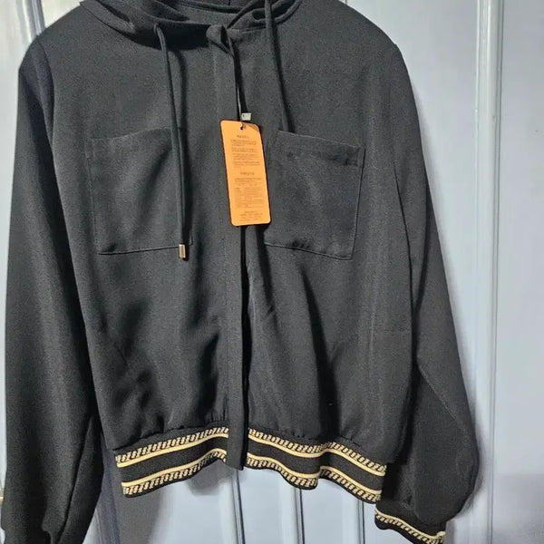 [BUNJANG] Navy Hooded Zip-Up Jumper with Two Pockets / 네이비 후드 집업 2포켓 점퍼 새상품